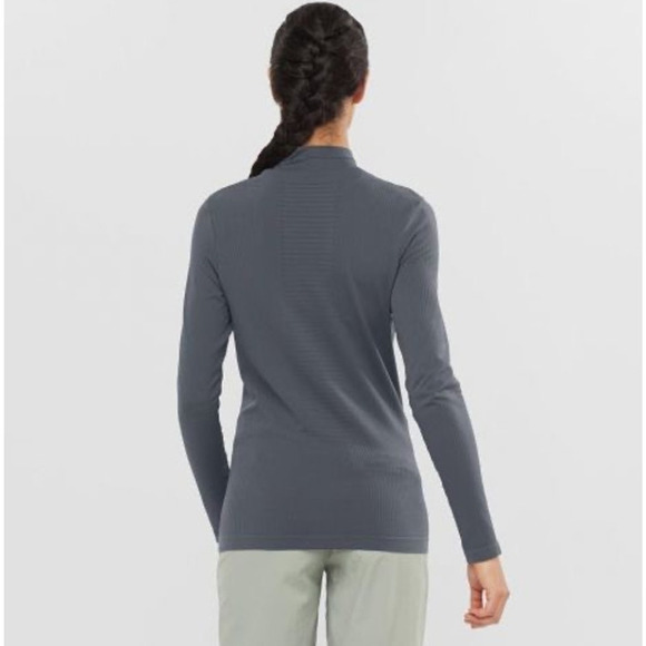 Salomon Essential Warm Top Base Layer Mock Neck Long Sleeve Size Small NEW - Picture 2 of 10